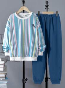 Chico preadolescente Pantalones deportivos con sudadera con estampado - Multicolor - Ver 1