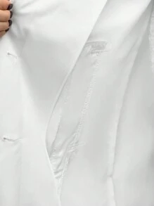 BizChic 素色前紐扣風衣外套 - 白色 - 查看 9