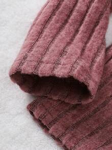 SHEIN 女小童3入組小高領羅紋針織T恤 - 彩色 - 查看 5