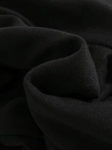 SHEIN 女大童字母貼布加絨內裏衛褲 - 西瓜粉 - 查看 3