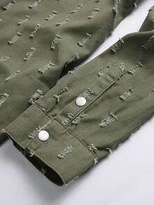 Manfinity Homme 男士翻蓋口袋牛仔襯衫 - 彩色 - 查看 8