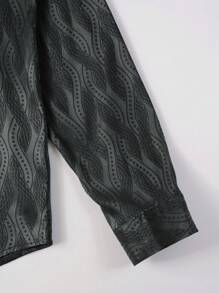 Manfinity AFTRDRK 男士秋季印花长袖衬衫