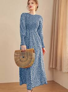 Mulvari Women's Floral Print Dress - Blue - View 1