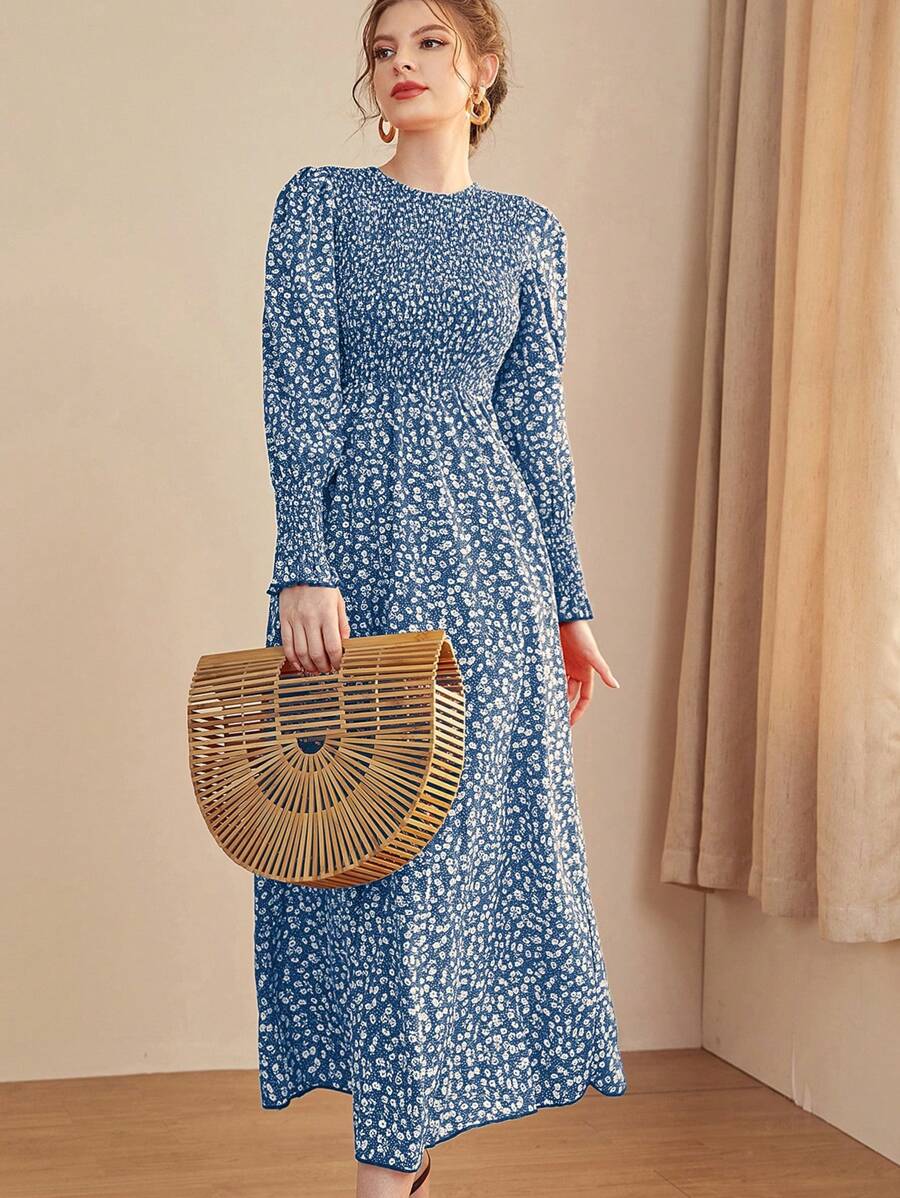 Mulvari Women's Floral Print Dress - Blue - View 1