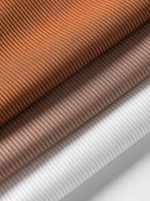 INAWLY Áo liền quần ôm nữ Gân đan màu trơn Giải trí - Nhiều màu - Xem 6