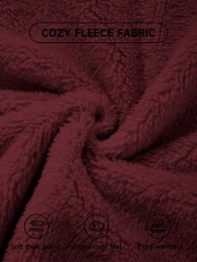 SHEIN SXY 女士衛衣 - 酒紅色 - 查看 3