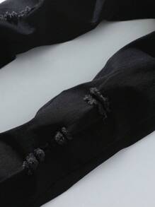 SHEIN Explorewe 男大童破洞牛仔背帶褲 - 黑色 - 查看 5