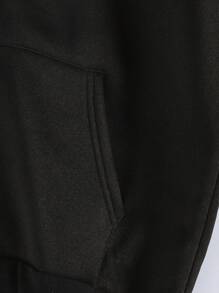ROMWE MEN Sudadera Con Capucha Térmica Forrada Con Cordón De Dos Tonos Con Diseño De Alas Para Hombres - Multicolor - Ver 6