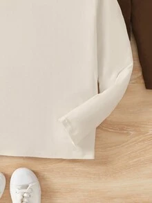 Cậu bé Tween 3pcs Chất rắn Cổ giả Áo thun - Nhiều màu - Xem 3