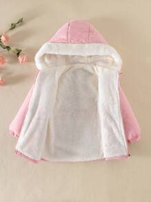 Elladie kids Young Girl Teddy Lined Hooded Coat