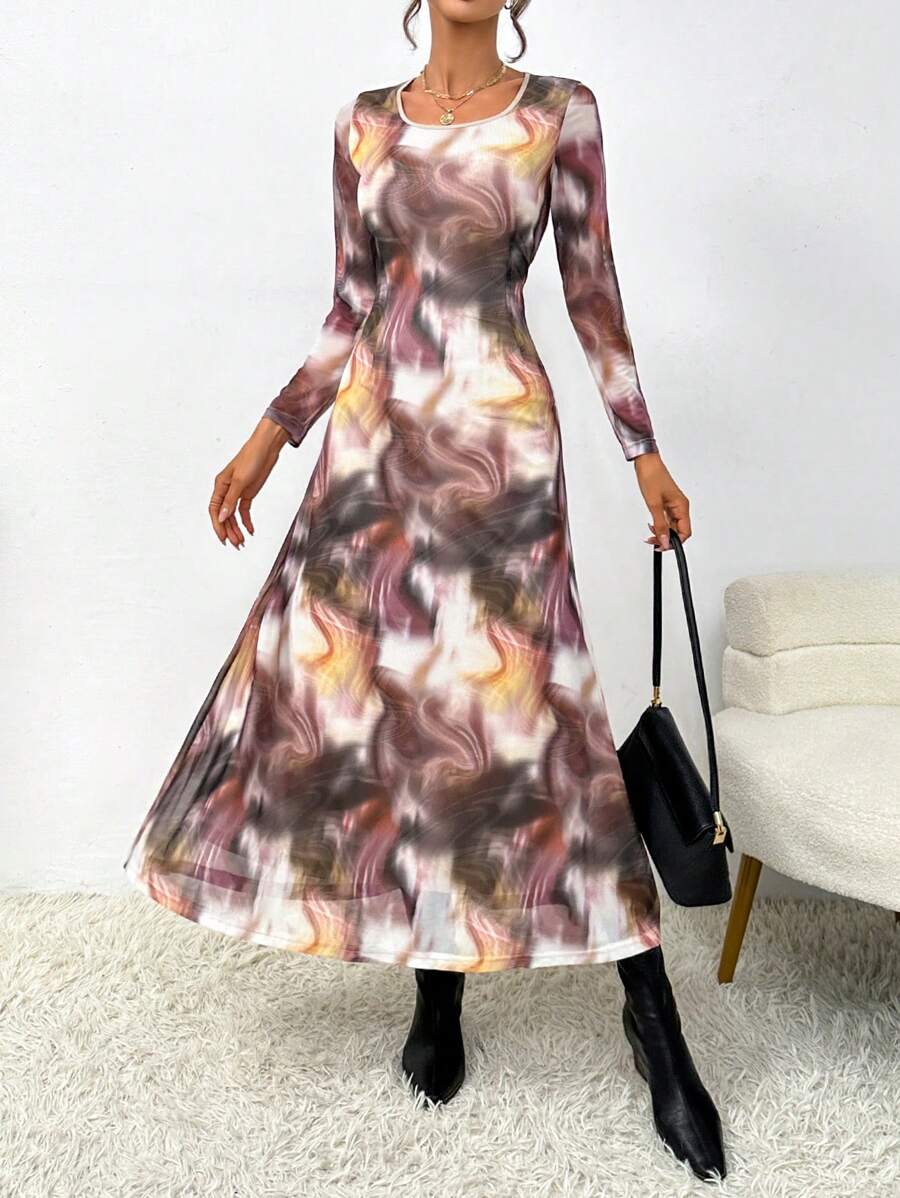 SHEIN Essnce Nhuộm buộc Đầm - Nhiều màu - Xem 1