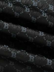 Men Long Sleeve Geo Print Flap Pocket Rave Jacket, For Fall Winter