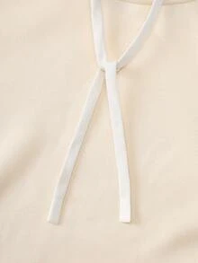 SHEIN Unity 撞色落肩袖抽繩連帽衫 - 彩色 - 查看 7