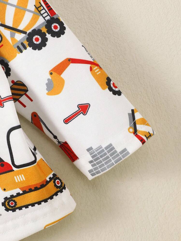 Bebé niño Camiseta construcción vehículos con estampado - Multicolor - Ver 6