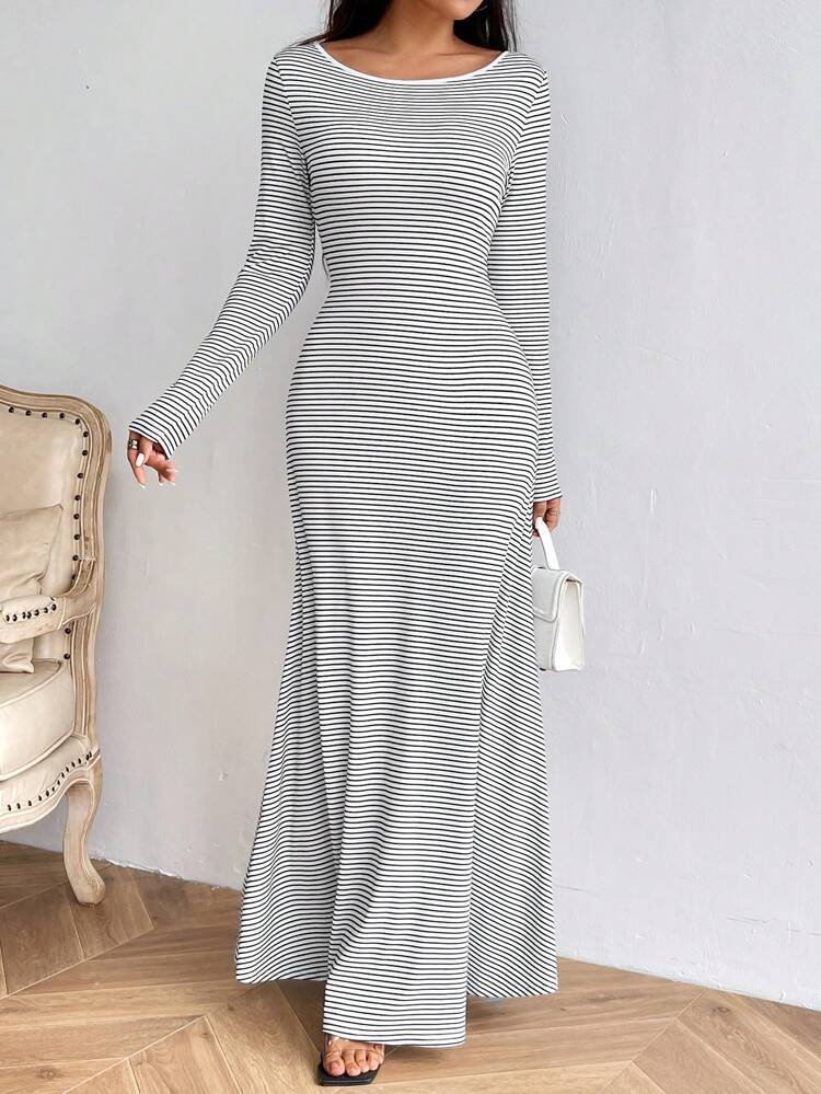 Cut Out Backless Mermaid Hem Dress