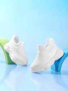 1 双女童宝宝幼儿软底舒适运动鞋 - 白色 - 查看 3