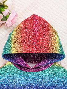 SHEIN Baby Girl Ombre Hoodie - Multicolor - View 4