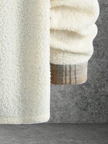 Manfinity 男士斜肩超大格子絨布襯衫外套,帶有蓋袋口袋 - 彩色 - 查看 5