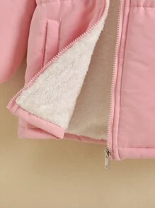 Elladie kids Young Girl Teddy Lined Hooded Coat