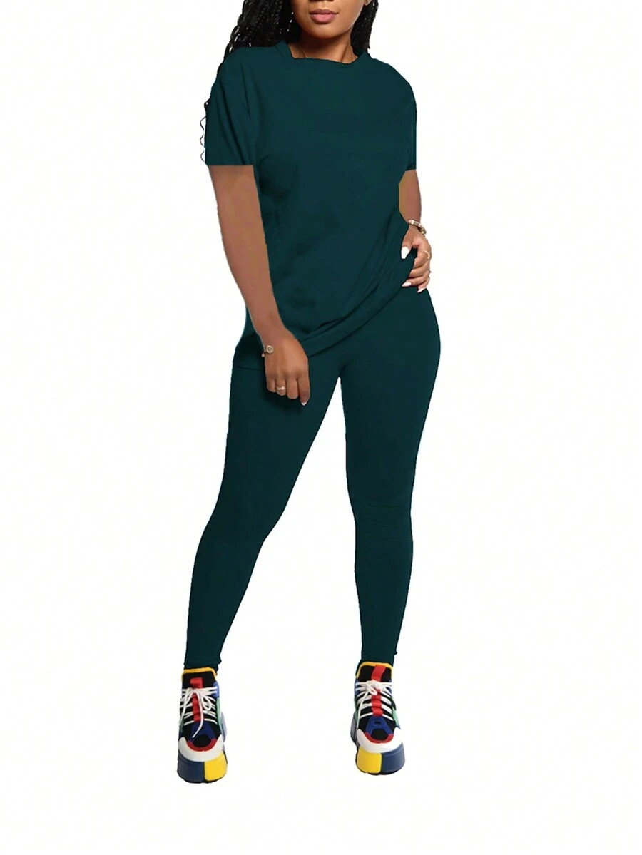 Conjunto De Dos Piezas De Pantalones Largos Para Mujeres