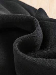 口袋字母 蝴蝶型女童（小）衛褲 - 黑色 - 查看 3