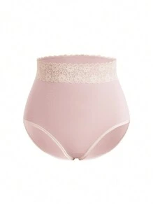 LUVLETTE Plus 3 条装高腰纯棉蕾丝三角裤女士内衣内裤套装-Girlcore - 彩色 - 查看 11