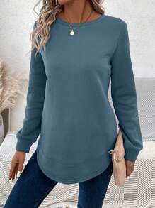 SHEIN LUNE Fall Clothes Women - Dusty Blue - View 4