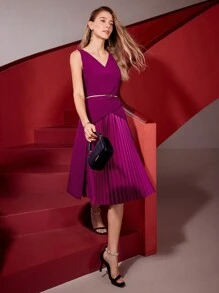 MOTF PREMIUM PLEATED DRESS DRESS WITHOUT BELT - Hot Pink - View 2