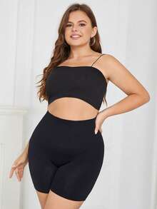 Plus Size Body Sculpting Undergarment Bottoms - Black - View 4