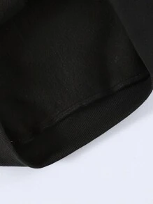 ROMWE MEN Sudadera Con Capucha Térmica Forrada Con Cordón De Dos Tonos Con Diseño De Alas Para Hombres - Multicolor - Ver 3