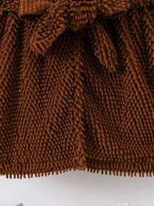 SHEIN Cô Gái Trẻ 1 Miếng Mở Mặt trước Thắt lưng áo - Lạc đà - Xem 6