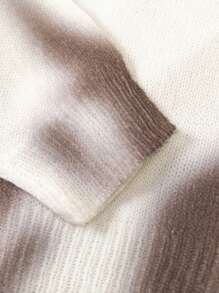 SHEIN Tween Girls' Slouchy Style Graphic Print Sweater Set, Winter - Apricot - View 7