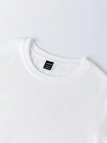 SHEIN LUNE Christmas Print Tee - White - View 4