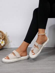 時尚和舒服的女性家居拖鞋2023新款拖鞋 - 米色 - 查看 4