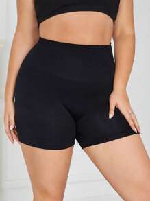 Plus Size Body Sculpting Undergarment Bottoms - Black - View 1