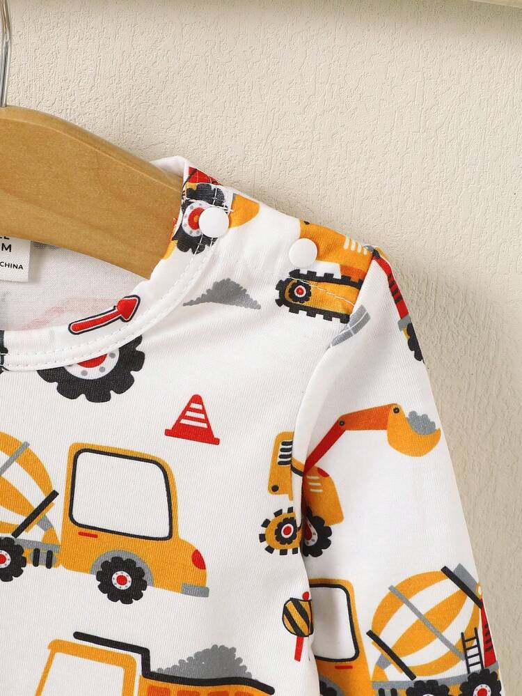 Bebé niño Camiseta construcción vehículos con estampado - Multicolor - Ver 5