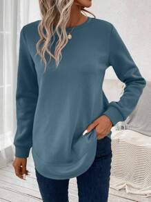 SHEIN LUNE Fall Clothes Women - Dusty Blue - View 3