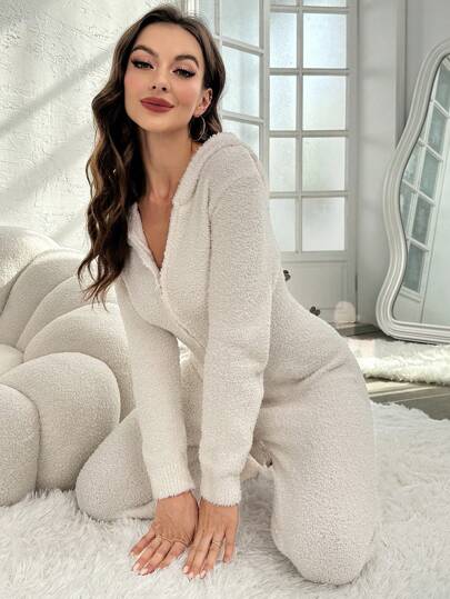 Zolique Mono Con Capucha Con Cremallera