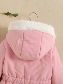 Elladie kids Young Girl Teddy Lined Hooded Coat