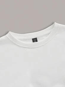 SHEIN EZwear 大碼素色落肩袖手帕下擺運動衫