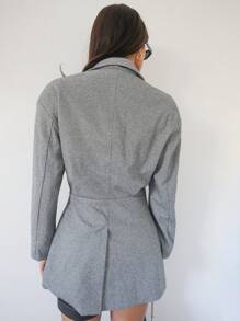 SHEIN Essnce Lapel Neck Single Button Blazer Dress