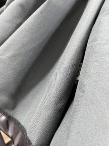 SHEIN Essnce 休閒口袋 前紐扣純色女士常規外套 - 黑色 - 查看 6