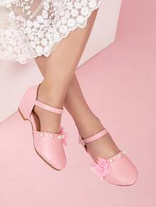 Spring Girls' Cute Fashion Show High Heeled Shoes - Baby Pink - View 2