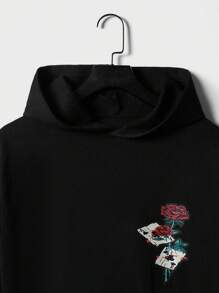 RueChic Men Cartoon Graphic Hoodie & Sweatpants - Black - View 7