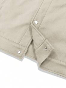 Manfinity Homme Nam Túi có nắp Thả vai Áo khoác - Màu be - Xem 7