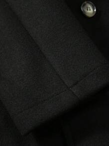 Manfinity Homme Nam Đôi ngực Len áo - màu đen - Xem 6