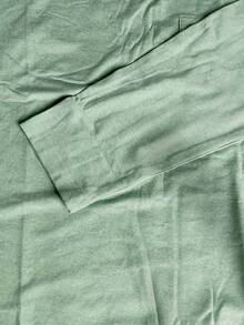 Chất rắn Vá Túi Áo thun - màu xanh lá - Xem 4