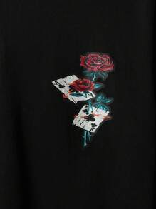 RueChic Men Cartoon Graphic Hoodie & Sweatpants - Black - View 6