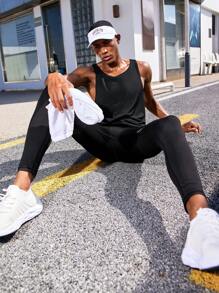 Manfinity Sport Corelite Men Letter Graphic Sports Tank Top Workout Tops