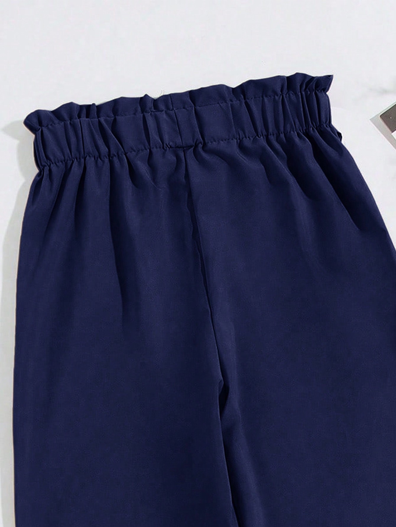 SHEIN بنطلون أزرق داكن مستقيم للفتاة المراهقة الجد...